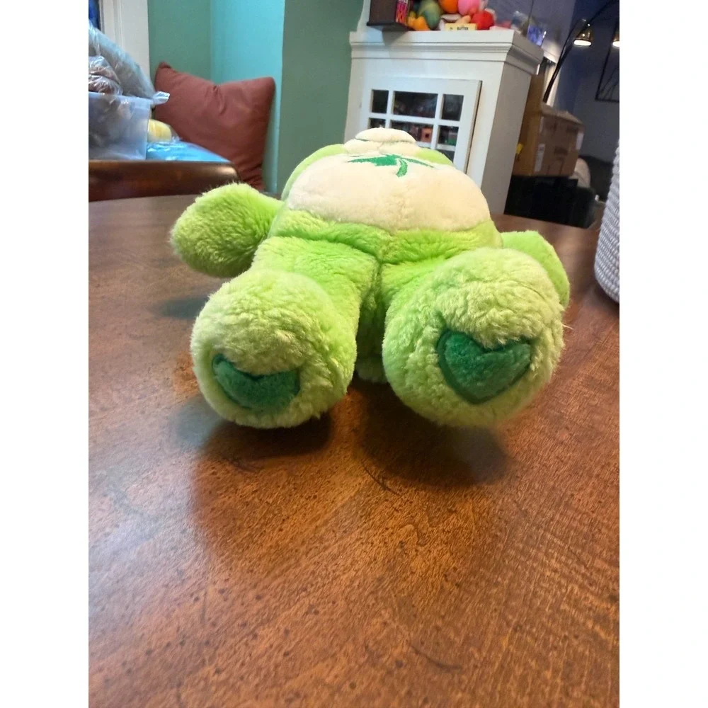 Vintage 2002 Care Bears Good Luck Bear Green Clover Plush Play Along